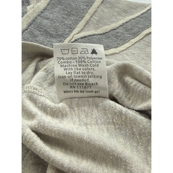 L.A.M.B. Gwen Stefani Union Jack Top T-Shirt Gray 2008 Y2K Retro Women's Size XL - Picture 6 of 7